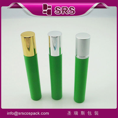comprare 15 ml rotolo di plastica verde su bottiglia con palla in acciaio inossidabile fabbricazione online
