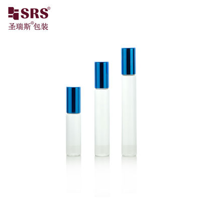 comprare Olio essenziale di vetro in rotolo su bottiglia 8 ml 10 ml con palla in acciaio con copertura in alluminio fabbricazione online