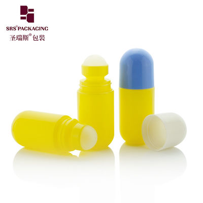 comprare RPPA-50ml Rollo giallo personalizzato su bottiglia 50ml con tappo blu per liquido deodorante fabbricazione online