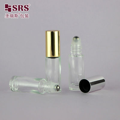 comprare Flaconi Roller in Vetro Rotondi Cilindrici con Pietre Preziose da 5ml per Essenze per la Cura della Pelle fabbricazione online