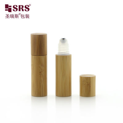 comprare Flacone roller vuoto per miscele di oli BPP(S)-5ML con esterno in bambù, interno in PP e sfera in acciaio inox fabbricazione online