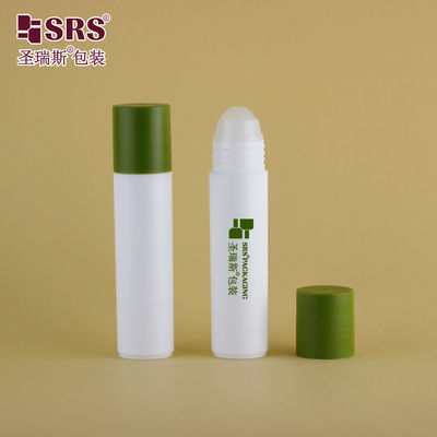 comprare Flacone RPP(P)-30ml 1oz Bianco Opaco Smerigliato in Plastica con Tappo Verde Militare Opaco con Applicatore a Sfera Roll-on per Cosmetici fabbricazione online