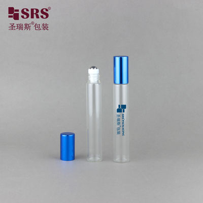 comprare BLP(S-A)-10ML Flacone di vetro trasparente con sfera in acciaio e rullo a parete sottile con tappo in metallo di alluminio fabbricazione online