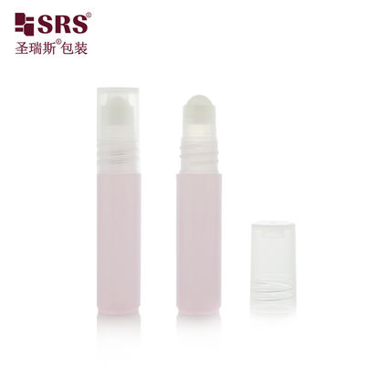 comprare Flaconi roller trasparenti colorati rosa pastello da 5 ml RPPH-5ML con biglie di vetro per confezionamento cosmetico per la cura degli occhi fabbricazione online