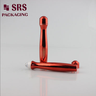 comprare Siero occhi in plastica SRS packaging 15ml colore rosso flacone roll-on in PETG fabbricazione online