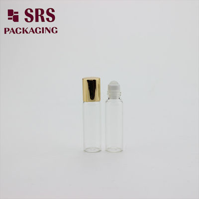 comprare Flacone a sfera SRS in vetro trasparente da 5 ml con tappo in alluminio dorato fabbricazione online
