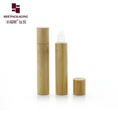 comprare BPP-8ML Tappo in legno di bambù naturale per flacone roller in plastica per confezionamento di prodotti per la cura personale fabbricazione online