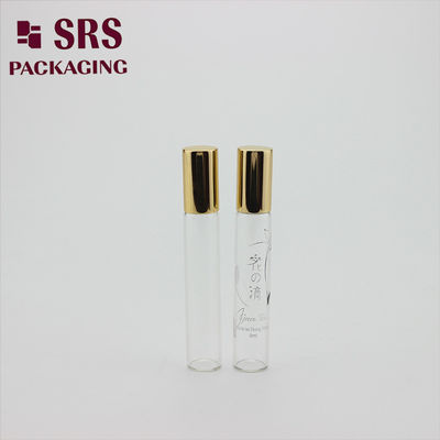 comprare Rotolo di profumo SRS vuoto in vetro trasparente da 8 ml su flacone con tappo in alluminio dorato fabbricazione online