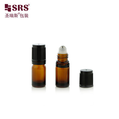 comprare BLPF-5ml Colla rotonda spalla blu verde ambra di vetro con tappo anti-manipolazione con sfera di vetro per olio fabbricazione online