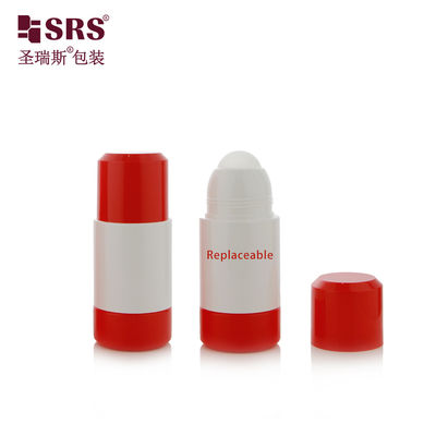 comprare Flacone roll-on vuoto bianco a doppia parete dal design rotondo da 50 ml 75 ml, confezione primaria per gel antidolorifico con stampo smerigliato opaco fabbricazione online