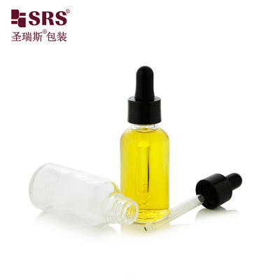 comprare Flacone di siero viso in vetro con olio essenziale trasparente con contagocce fabbricazione online