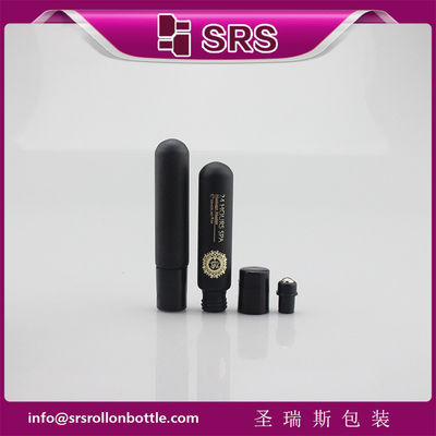 comprare Flacone roll on di lusso in vetro nero opaco SRS vuoto da 10 ml per profumo fabbricazione online