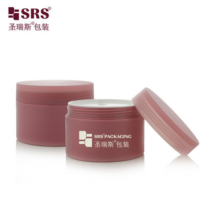 comprare SRSJK-200g Disegno su misura rosso caldo vassoio di plastica in PP rotondo vuoto con coperchio a vite con rivestimento a disco per impermeabilizzare per l'imballaggio del burro di crema fabbricazione online