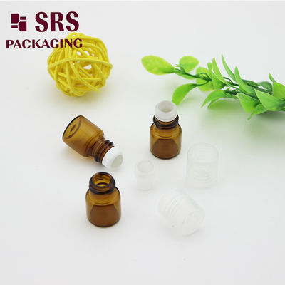 comprare Rotolo di vetro ambrato vuoto SRS da 1 ml su flacone di profumo con tappo in plastica trasparente fabbricazione online