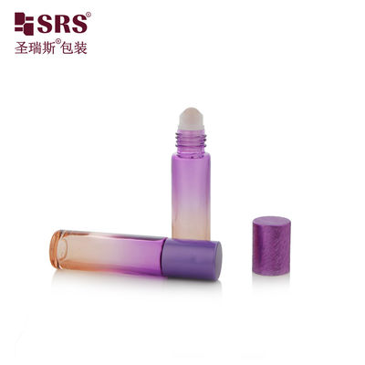 comprare BLPM-10ml Carine Bottiglie di vetro a rulli violate cilindrica Rotonda 21 mm di diametro Fiola con tappo in alluminio Per oli profumati fabbricazione online