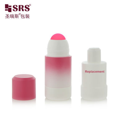 comprare Flacone roll-on RPPE(P)-75ml vuoto, rotondo, con tappo a vite, sfumato rosa, per gel lenitivo con sfera in plastica rosa fabbricazione online