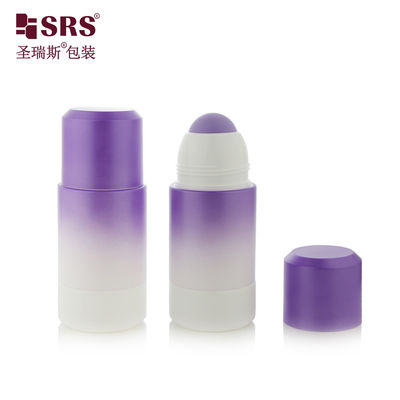 comprare Vendita diretta dalla fabbrica di RPPE(P)-75ML Bottiglia Roll-on Ricaricabile per Profumo Vuota con Branding, Gradiente Bianco-Viola, con Stampa del Logo e sfera a rullo cava viola fabbricazione online