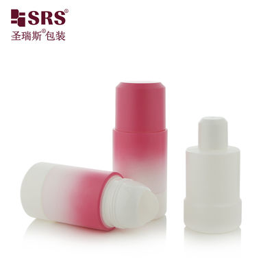 comprare RPPE ((P) -75ml Forma cilindrica Cosmetica PP PCR Bottiglia di plastica a rulli Rivestimento gradiente Contenitore a colori personalizzati con bottiglia di ricarica Per imballaggio del gel di rilassamento muscolare fabbricazione online