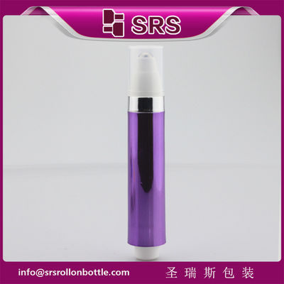 comprare Flacone roll-on airless per siero occhi vuoto in plastica viola da 10 ml SRS fabbricazione online