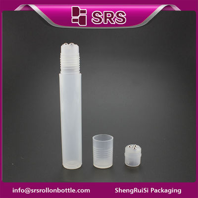 comprare Bottiglia di plastica cosmetica a gelo vuoto da 15 ml con tre sfere a rulli in acciaio fabbricazione online