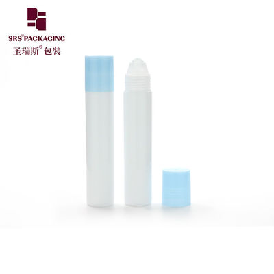 comprare Bottiglia di plastica PCR in PP ghiacciata trasparente con tappo a vite blu cielo e palla a rotolo per imballaggio del siero per la cura cosmetica fabbricazione online