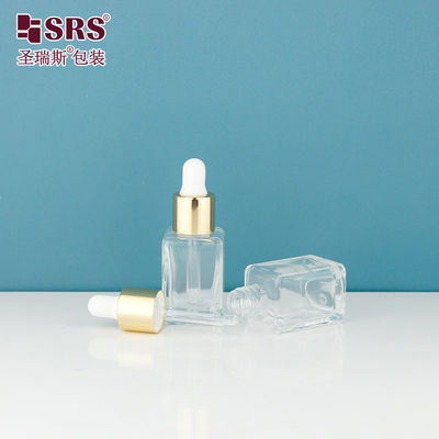 comprare D1877-10ml Flacone contagocce vuoto con opzioni di colore e branding personalizzate con spalla oro lucido e testa con bulbo in silicone bianco per ordini all'ingrosso per il confezionamento di sieri fabbricazione online