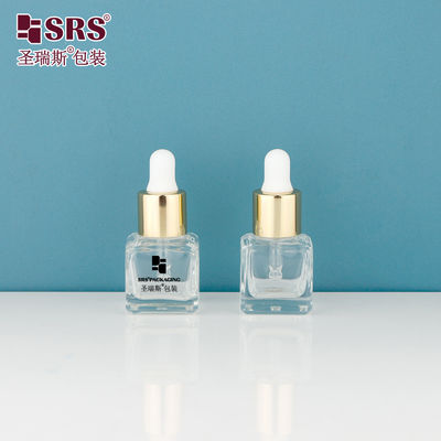 comprare D392-8ml Laboratorio Quadratura Chiara Bottiglie Gocce di Vetro Vuoto Con Stampa a Seta Nera Personalizzazione Logo fabbricazione online