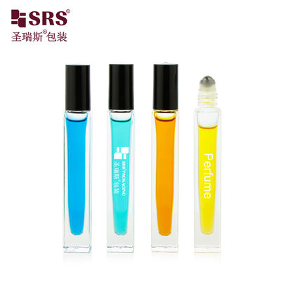 comprare Square Shape Glass Roll On Bottle with Thick Wall and Custom Color for No Leakage No Scratching Essential Oil and Perfume fabbricazione online
