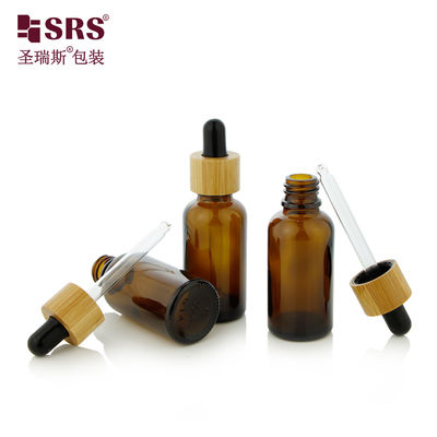 comprare Eco Friendly Bamboo Cap Glass Bottles Dropper for Essential Oil fabbricazione online