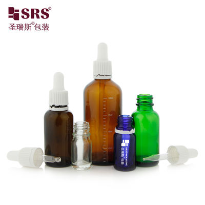 comprare Durable Tamper Evident Cap 5ml 10ml 15ml 20ml 30ml 50ml 100ml Glass Dropper Bottle for Skincare fabbricazione online