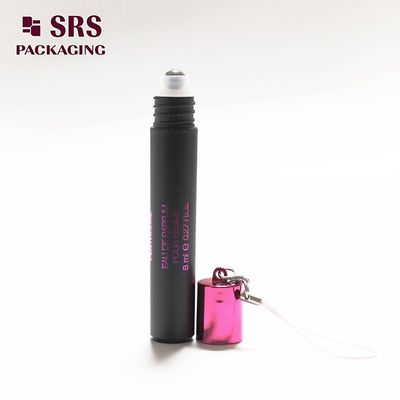 comprare SRS Bottiglie di plastica a sfera di plastica vuota di colore nero 8ml con gancio fabbricazione online