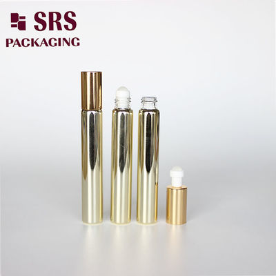 comprare Flacone di profumo in vetro dorato da 10 ml SRS Cosmetic con sfera in vetro fabbricazione online