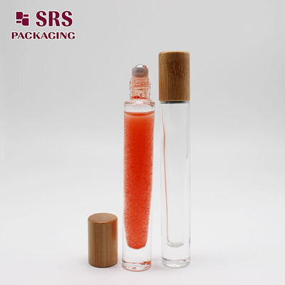 comprare Flacone in vetro da 10 ml con tappo in bambù vuoto SRS con sfera a rullo fabbricazione online