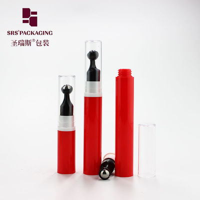 comprare Svuotare il flacone con pompa airless per siero per occhi in plastica di colore rosso da 5 ml 10 ml 12 ml 15 ml fabbricazione online