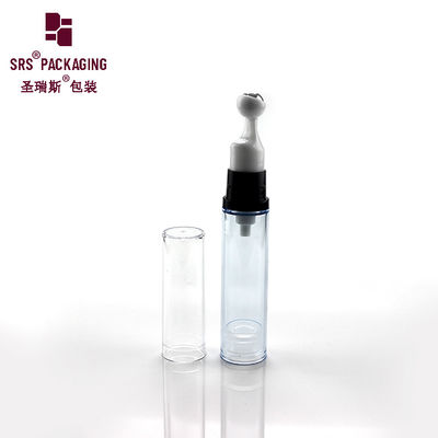 comprare Campione gratuito di bottiglia di crema per gli occhi da 10 ml con pompa airless in plastica trasparente di colore trasparente fabbricazione online