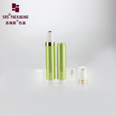 comprare Flacone cosmetico vuoto da 10 ml, verde, con roll-on in plastica e pompa airless a pressione fabbricazione online