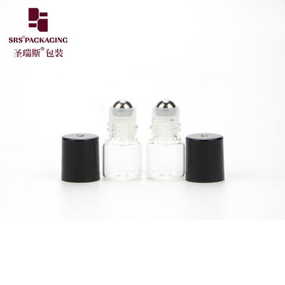 comprare Rotolo di vetro su bottiglia da 1 ml di olio essenziale rotondo di colore trasparente mini cosmetico all'ingrosso fabbricazione online