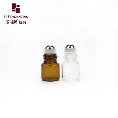 comprare Perfume cosmetico Ambrato Bottiglia di vetro a rulli Mini vuoto 1 ml con parete sottile fabbricazione online