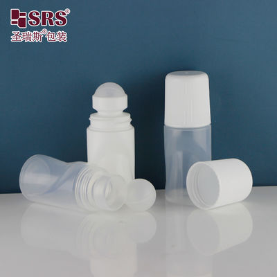 comprare Flaconi per aromaterapia roll-on bianchi da 50 ml, vuoti, trasparenti, con tappo a vite bianco fabbricazione online