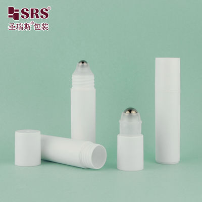 Flacone roll-on in plastica bianca da 20 ml, serie RPP, per oli essenziali