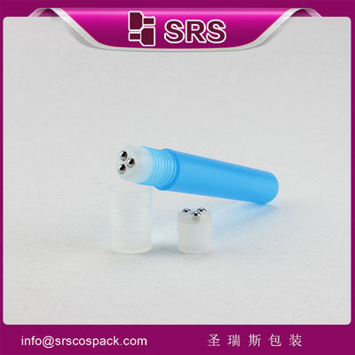 Nuovo prodotto flacone in plastica da 15 ml vuoto per crema contorno occhi con tre sfere