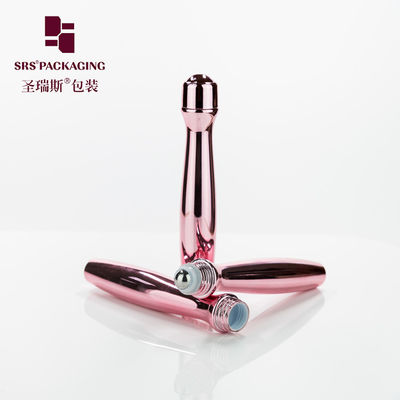 SRS8447-15ML Bottiglia a rulli PETG in oro rosa lucido per l' imballaggio del siero per gli occhi