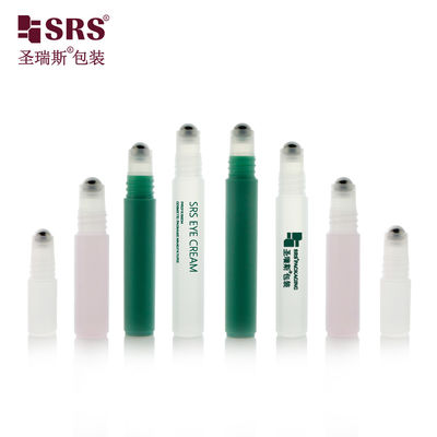 Flacone RPPH-8ML Slim Long a forma allungata personalizzato colorato verde rosso con sfera a rullo in acciaio con chiusura a vite per dopo puntura