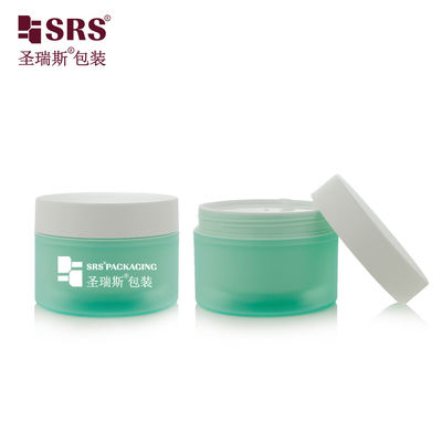 SRSJK-200g Mint Green Custom Matt PP Plastic Cream Jar per la cura dei capelli