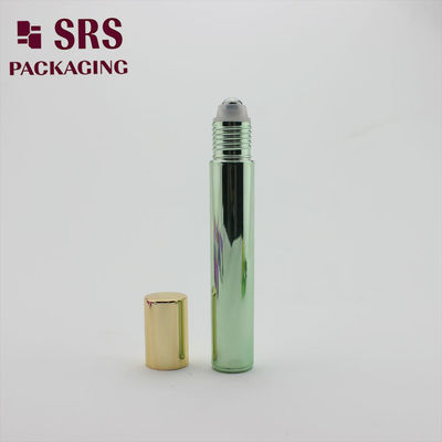 Flacone roll-on vuoto SRS metallizzato verde da 15ml per profumo