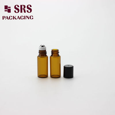 SRS perfumeria all' ingrosso mini bottiglia a sfera di vetro ambra vuota da 3 ml
