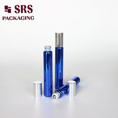 Rotolo di vetro di colore blu vuoto da 10 ml per cosmetici SRS su flacone di siero