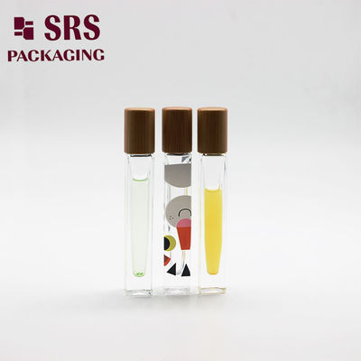 Flacone roll-on in vetro personalizzato vuoto SRS da 10 ml con parete spessa a forma quadrata