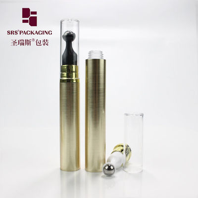Pressa in plastica color oro metallizzato, cosmetico airless, flacone con pompa da 10 ml e 5 ml, per crema per gli occhi