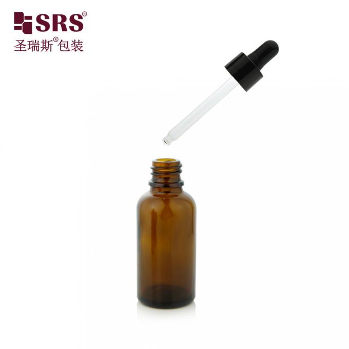 Flacone contagocce in vetro con olio essenziale anti-acne con trattamento contagocce in plastica PP 4